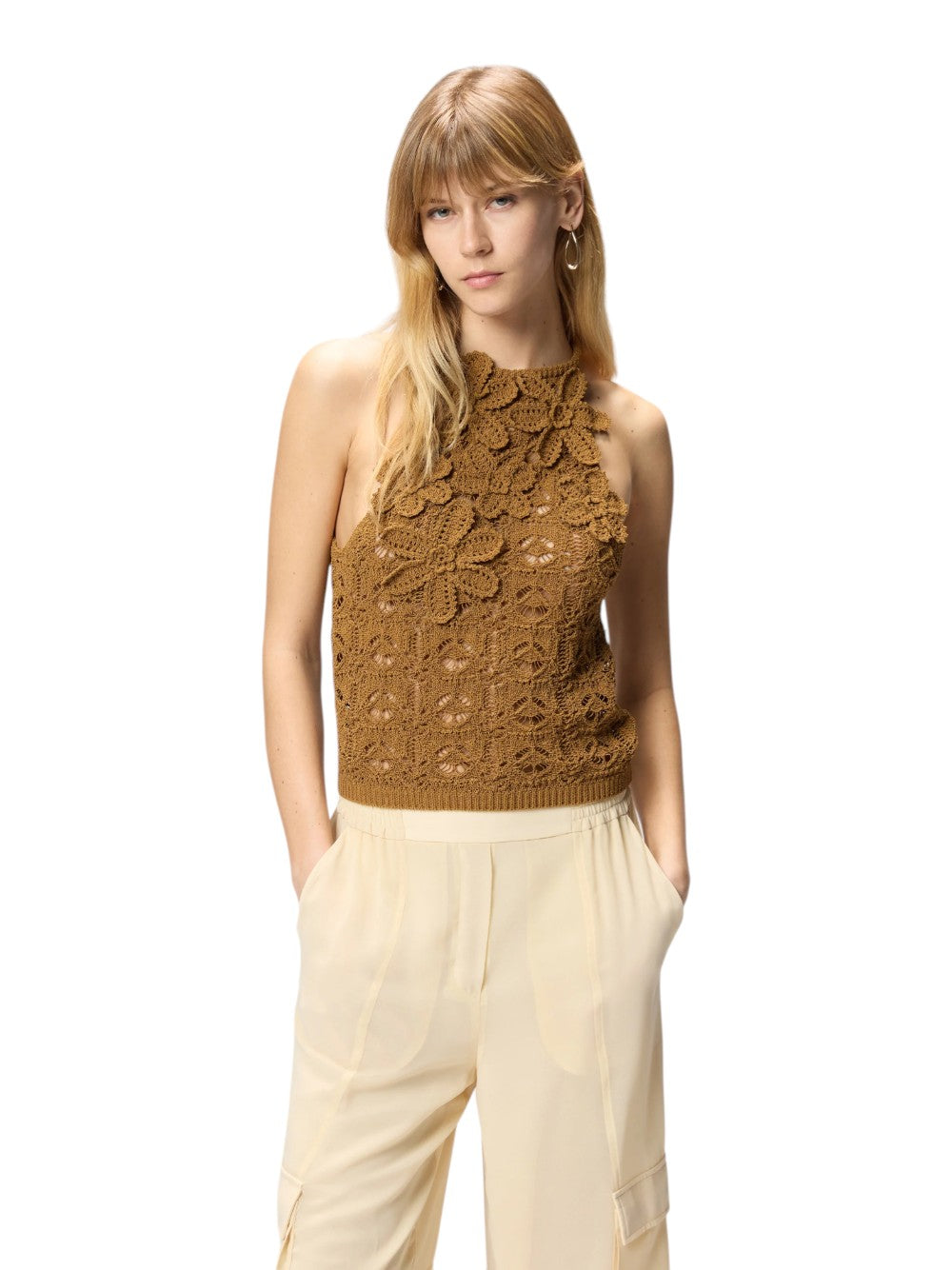 Pinko Top Donna NYMPHAEA TOP CROCHET SEWON FLO 106863A3B8L25