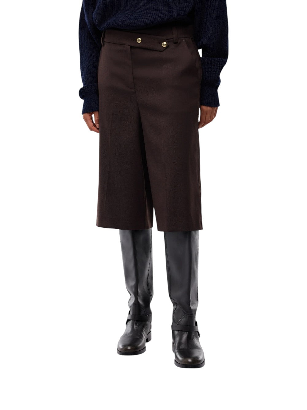 Pinko Pantalone Donna MERLOT BERMUDA DIAGONALE MISTO 107714A3MS M04