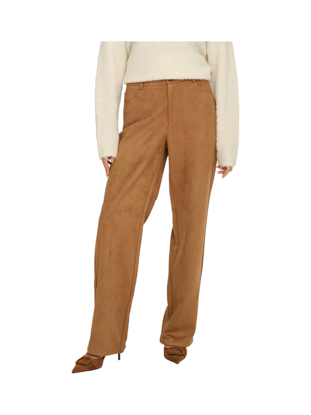 ONLY Pantalone Donna ONLINA LIFE MW STR FAUX SUEDE PANT PNT 15357016