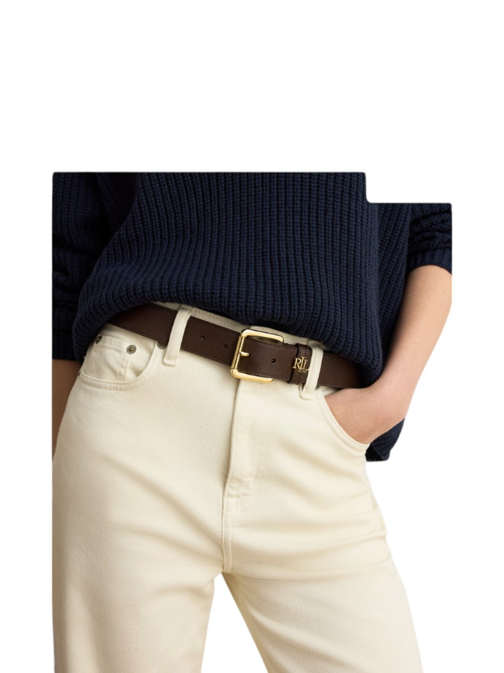 Lauren Ralph Lauren Cintura Donna LOGO KEEPER-BELT-MEDIUM 412968765014