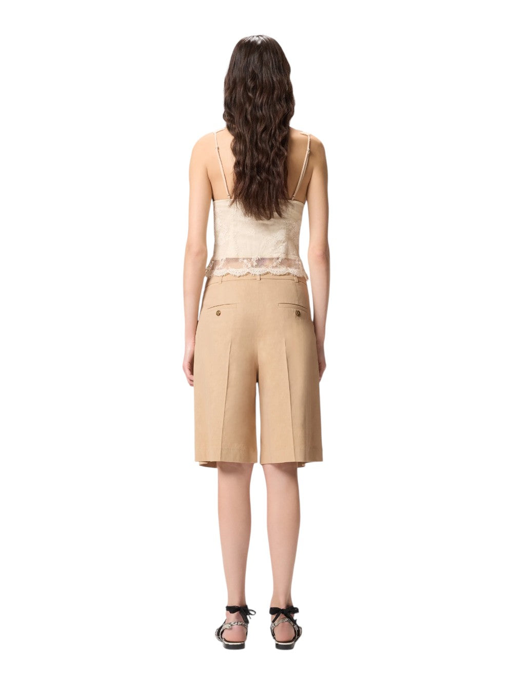 Pinko Pantalone Donna BRYANA BERMUDA LINO STRETCH 106594A34ID41