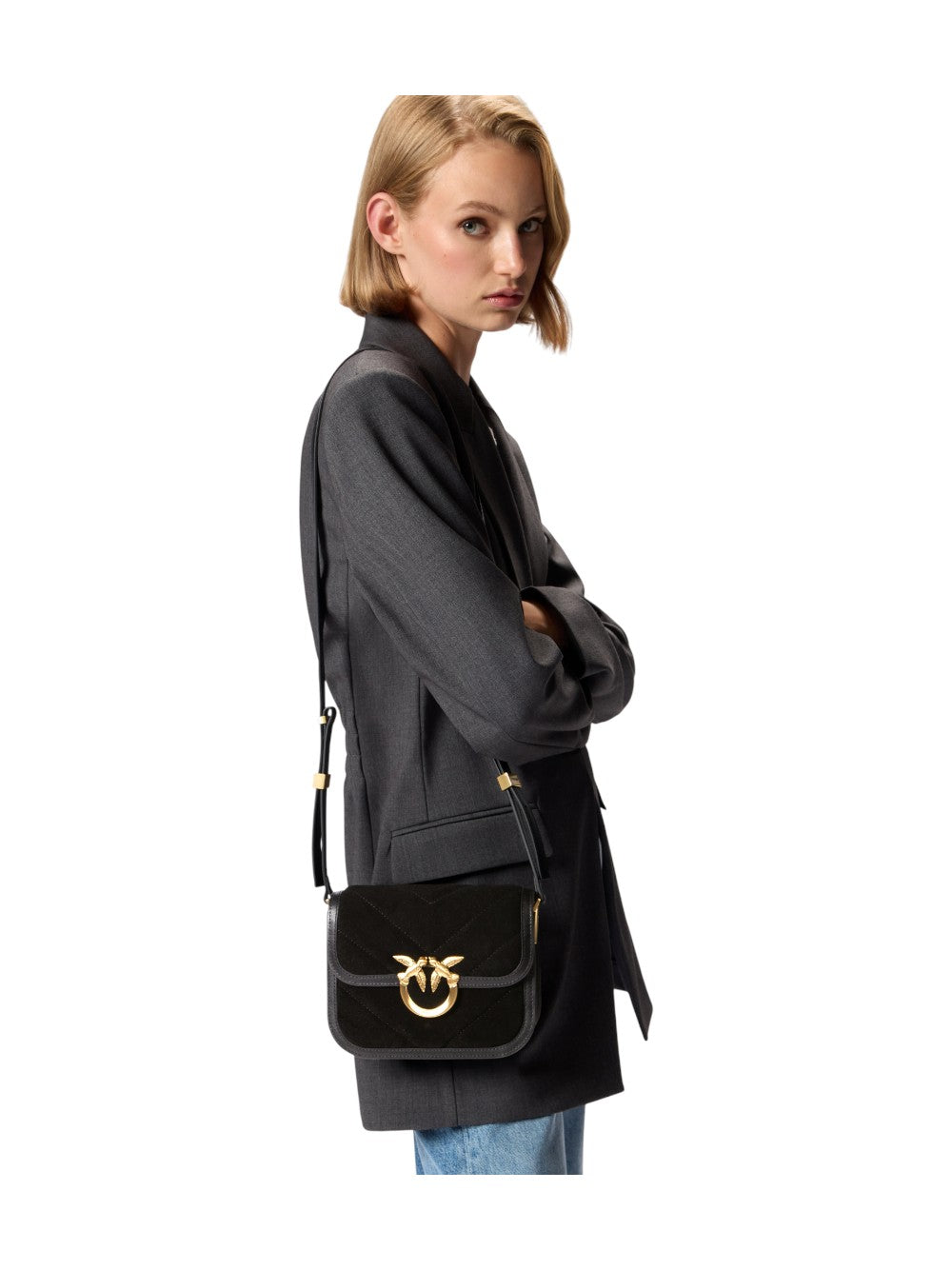 Pinko Borsa Donna LOVE BOX BAG FL MINI SUEDE 104297A2JH Z99V