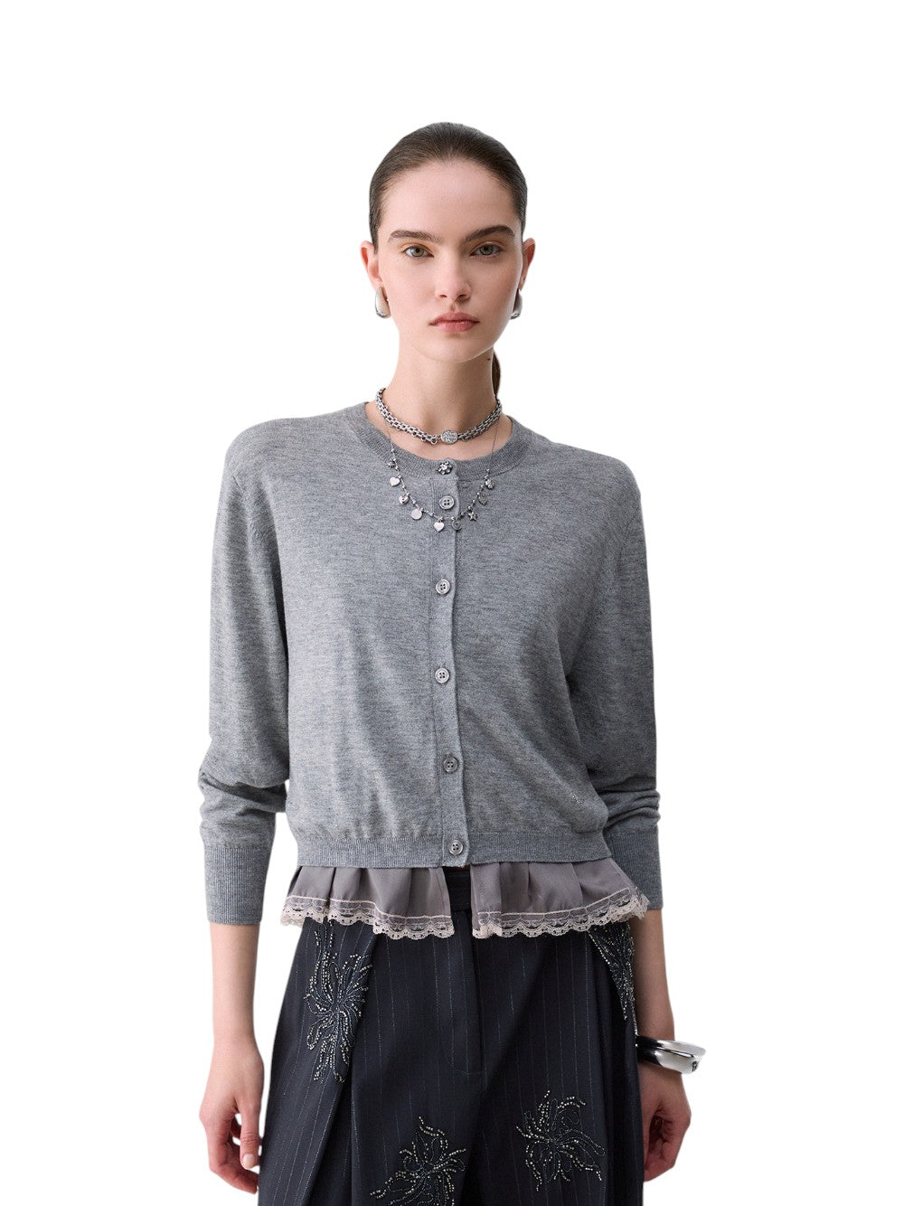 Liu Jo Cardigan Donna MAGLIA APERTA M/L CON TESSUTO WF6034MA16R 02050
