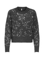 ONLY Maglia Donna ONLALTA LS SEQUIN O-NECK KNT 15353230
