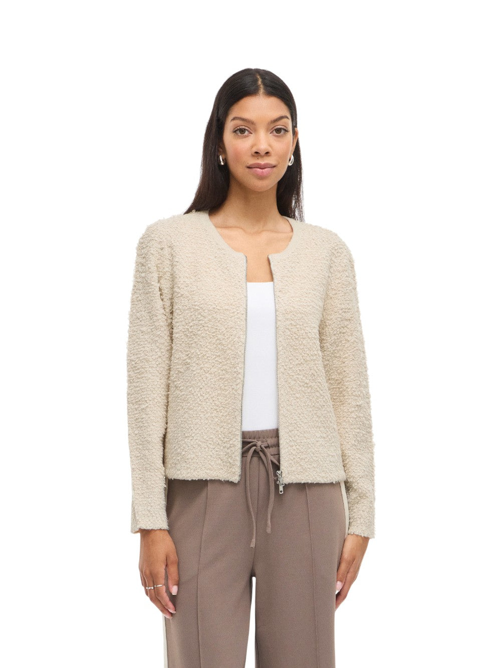VILA Cardigan Donna VIPAZA O-NECK L/S ZIPPER KNIT CARDIGAN 14109011