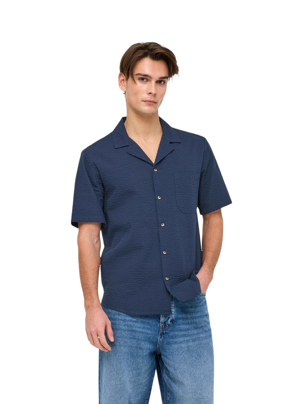 ONLY & SONS Camicia Uomo ONSEYE RESORT SEER 0009 22030342 Navy Blazer
