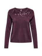 ONLY Maglia Donna ONLSTARRY LS SEQUIN O-NECK KNT 15359242