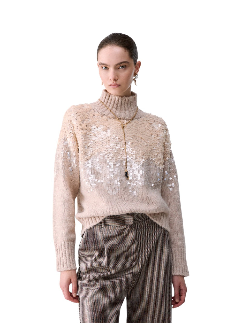 Liu Jo Maglia Donna MAGLIA CHIUSA M/L RICAMO PAILL CF6258MA63S X0814