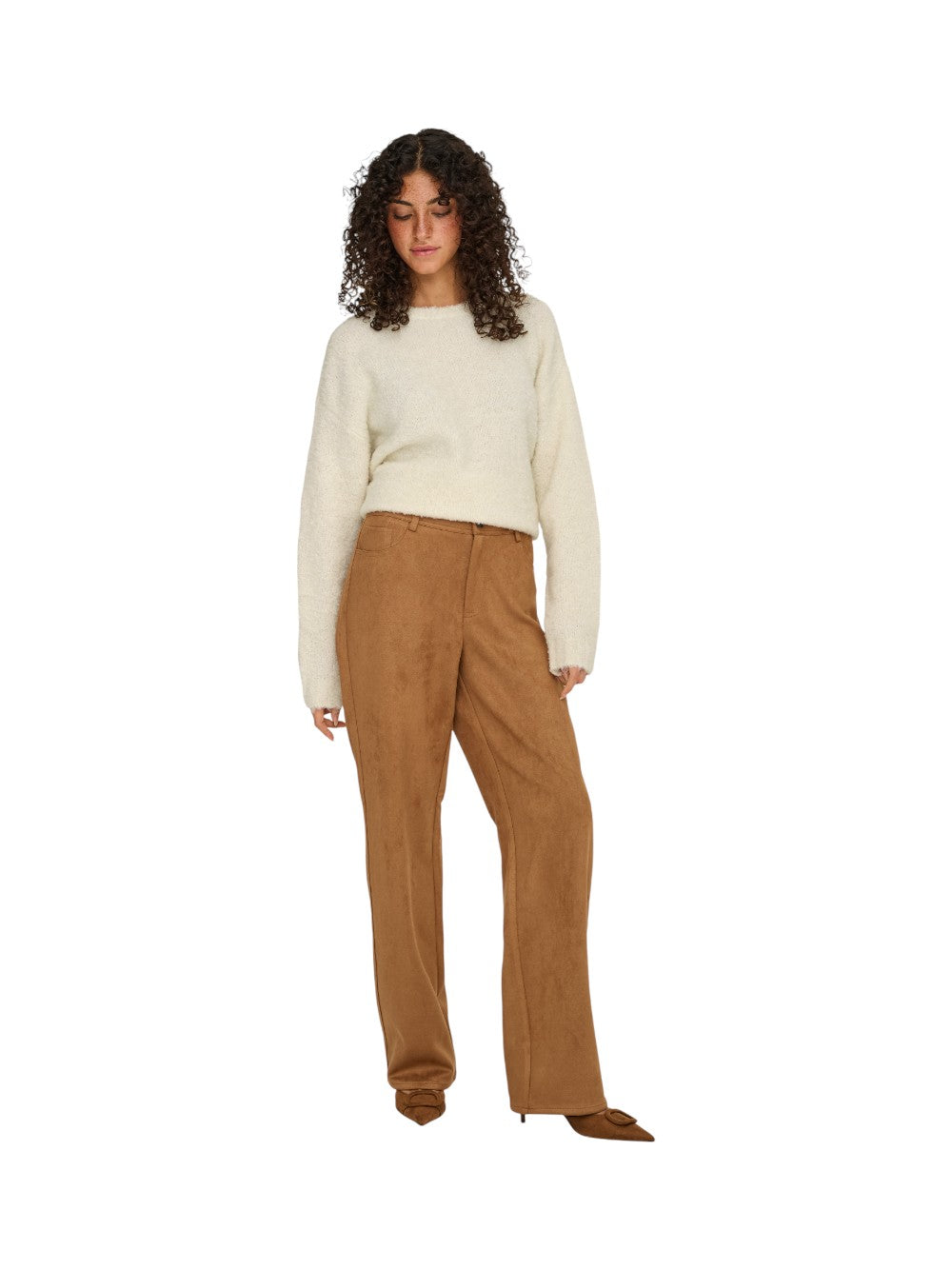 ONLY Pantalone Donna ONLINA LIFE MW STR FAUX SUEDE PANT PNT 15357016