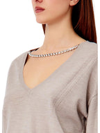 Liu Jo Maglia Donna MAGLIA CHIUSA M/L CON STRASS CF6186MA82O 02158