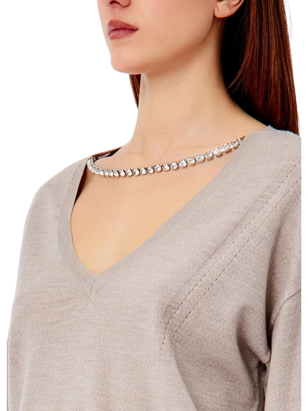 Liu Jo Maglia Donna MAGLIA CHIUSA M/L CON STRASS CF6186MA82O 02158