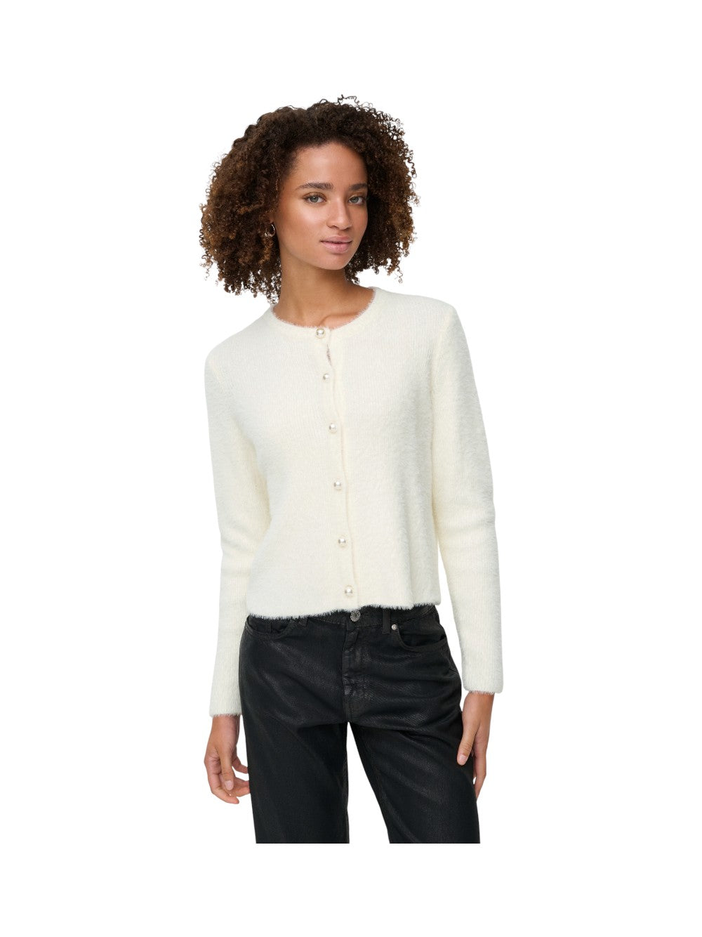 ONLY Cardigan Donna ONLPETRA LS PEARL O-NECK CARDI CC KNT 15350655