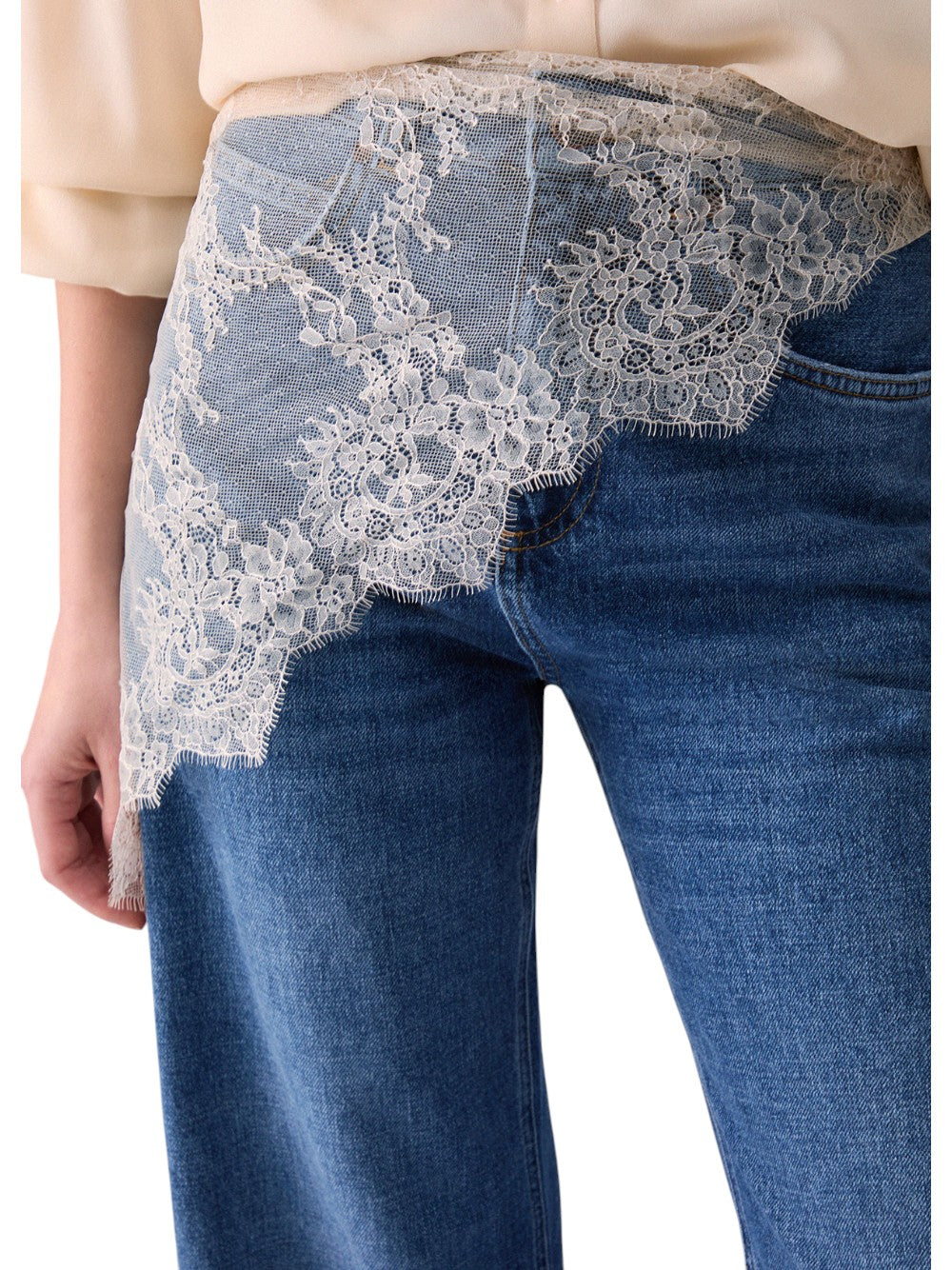 Liu Jo Jeans Donna DENIM CON BANDANA DI PIZZO CF6179D5082 77097