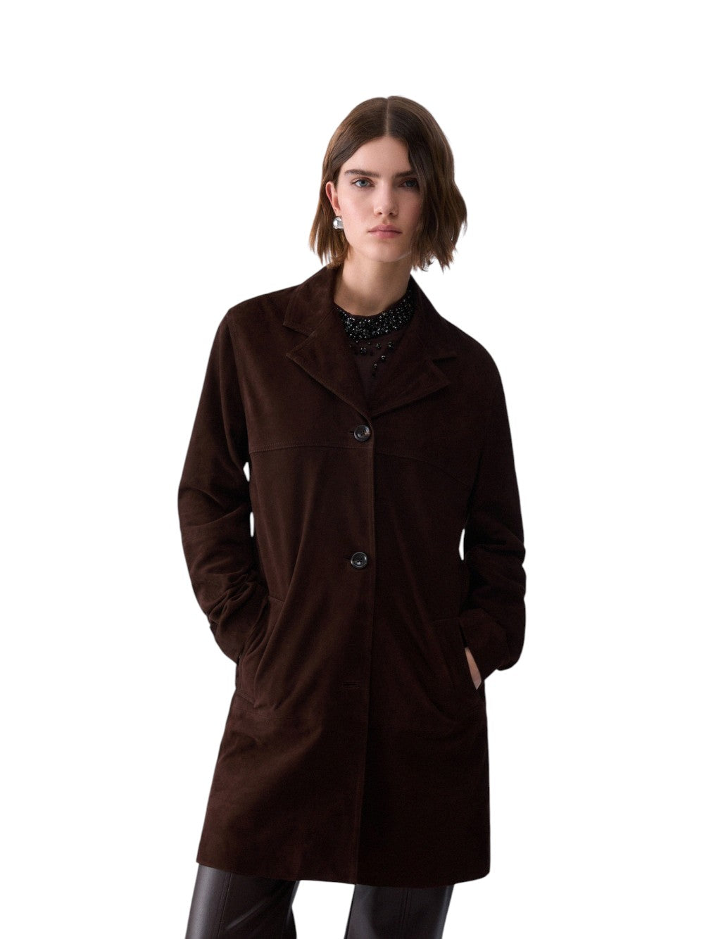 Liu Jo GIUBBINO Donna BLAZER LUNGO India CAMOSCIO CF6122P0382 X0800