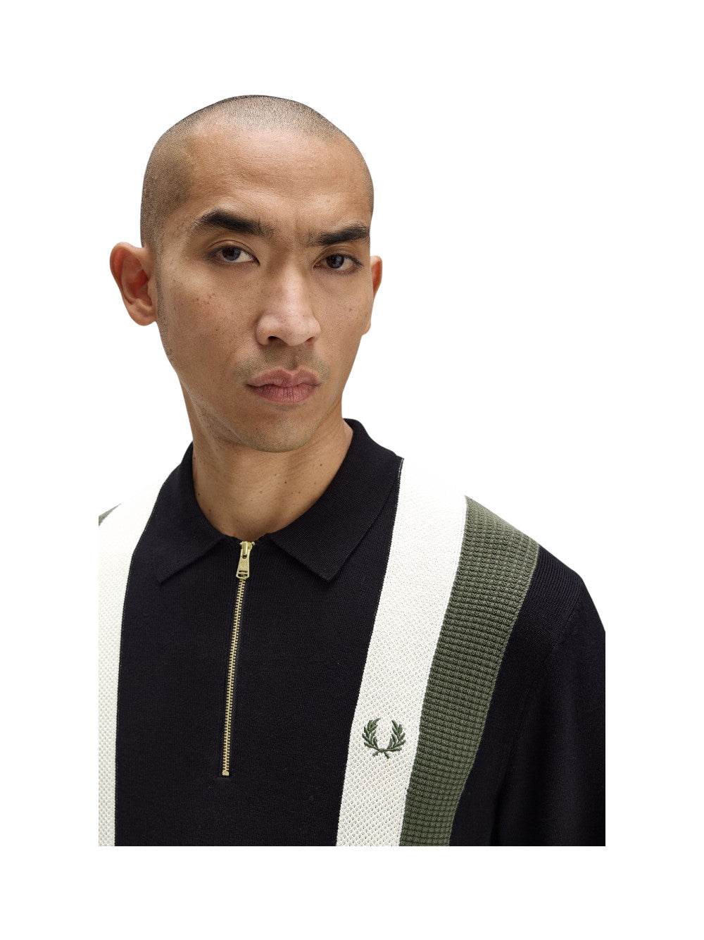 Fred Perry Polo Uomo FP MULTI TEXTURE LS KNITTED SHIRT K1354 102