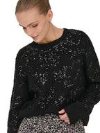 ONLY Maglia Donna ONLALTA LS SEQUIN O-NECK KNT 15353230