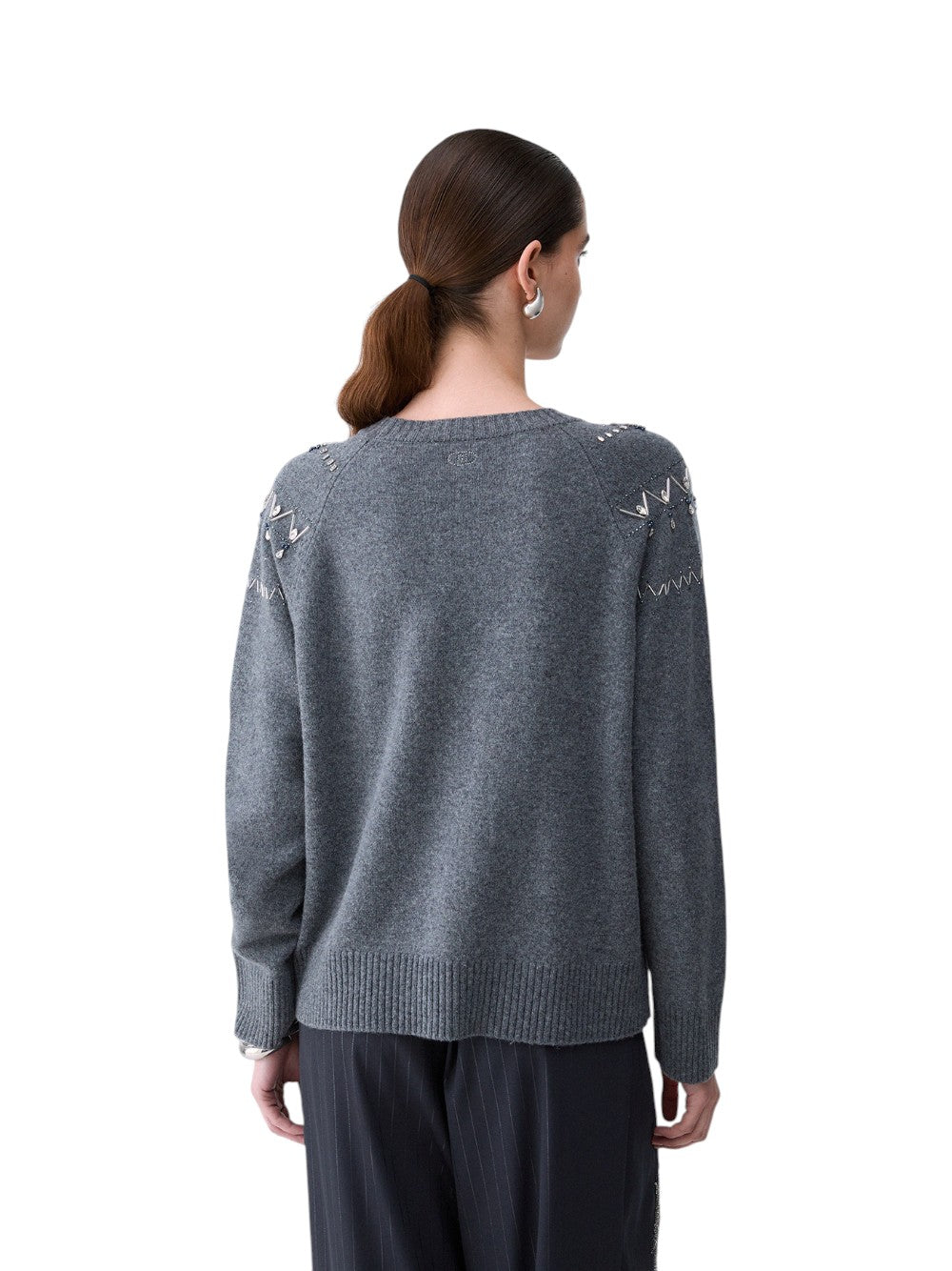 Liu Jo Maglia Donna ECS MAGLIA CHIUSA M/L RICAMO WF6371MS009 L9527