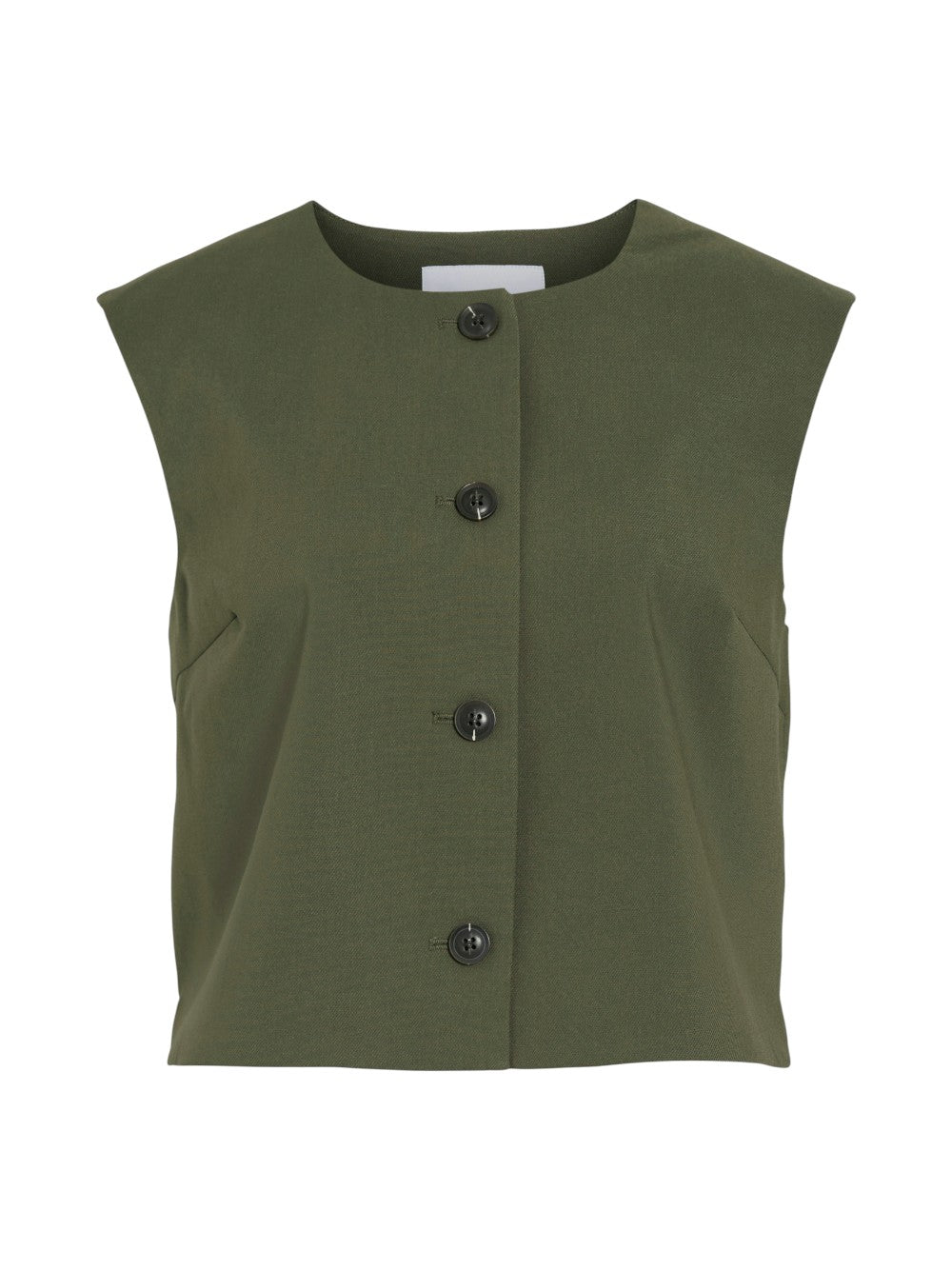 VILA Gilet Donna Viculda O-neck Sl Short Vest/Bfs 14107570