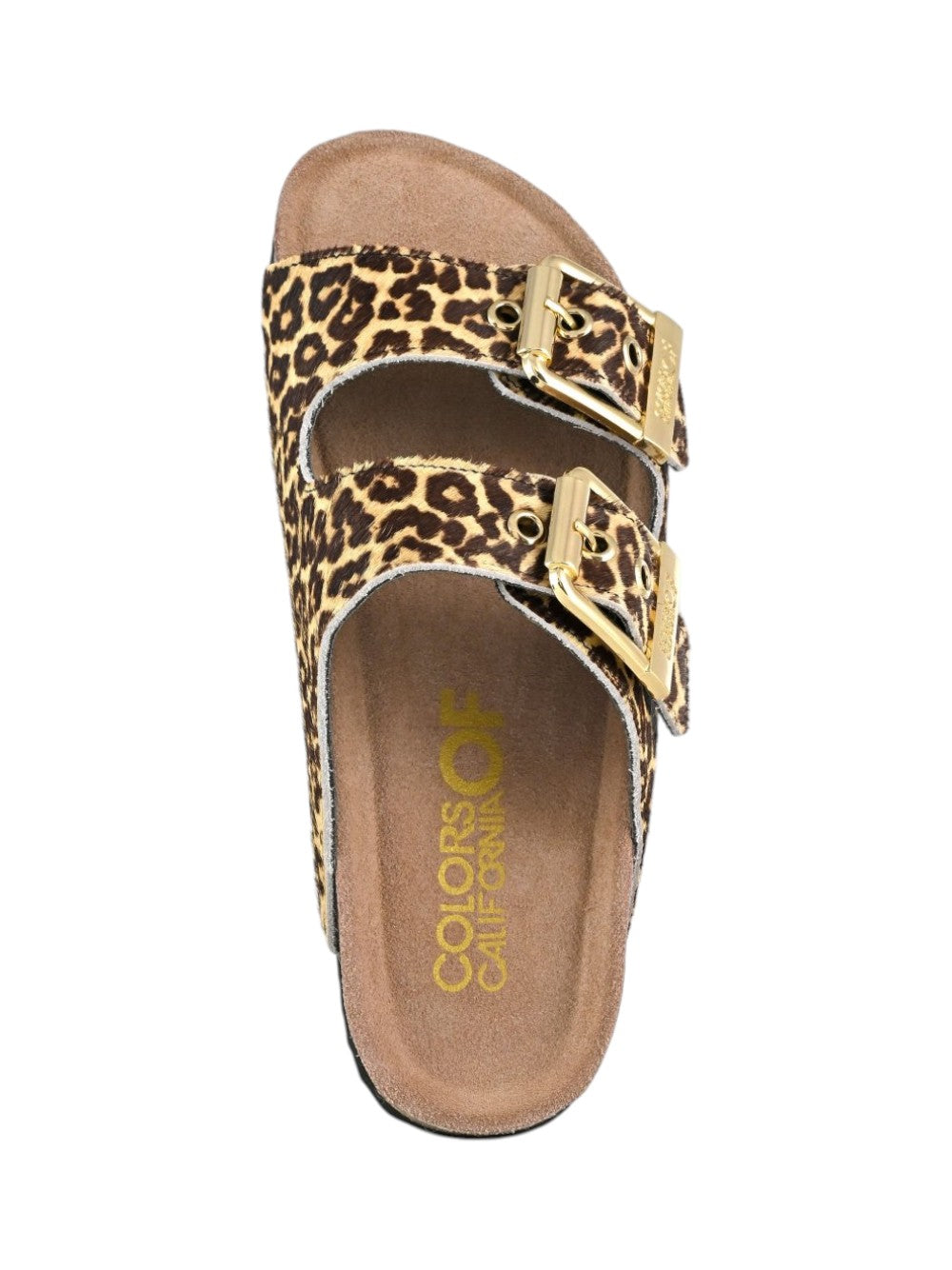 Colors of california Ciabatta Donna Pony Hair Two Buckle Sandal HC.BIO502 LEO
