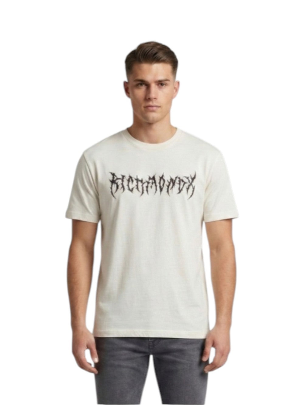 John Richmond T-SHIRT Uomo NETEH UMP26028TS OFF-WHITE