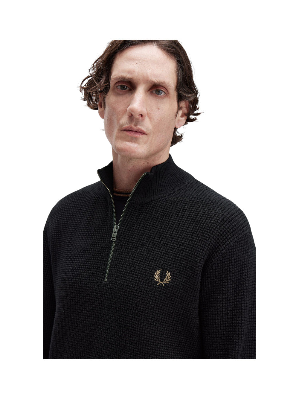 Fred Perry Maglia Uomo FP WAFFLE STITCH HALF ZIP JUMPER K8557 102