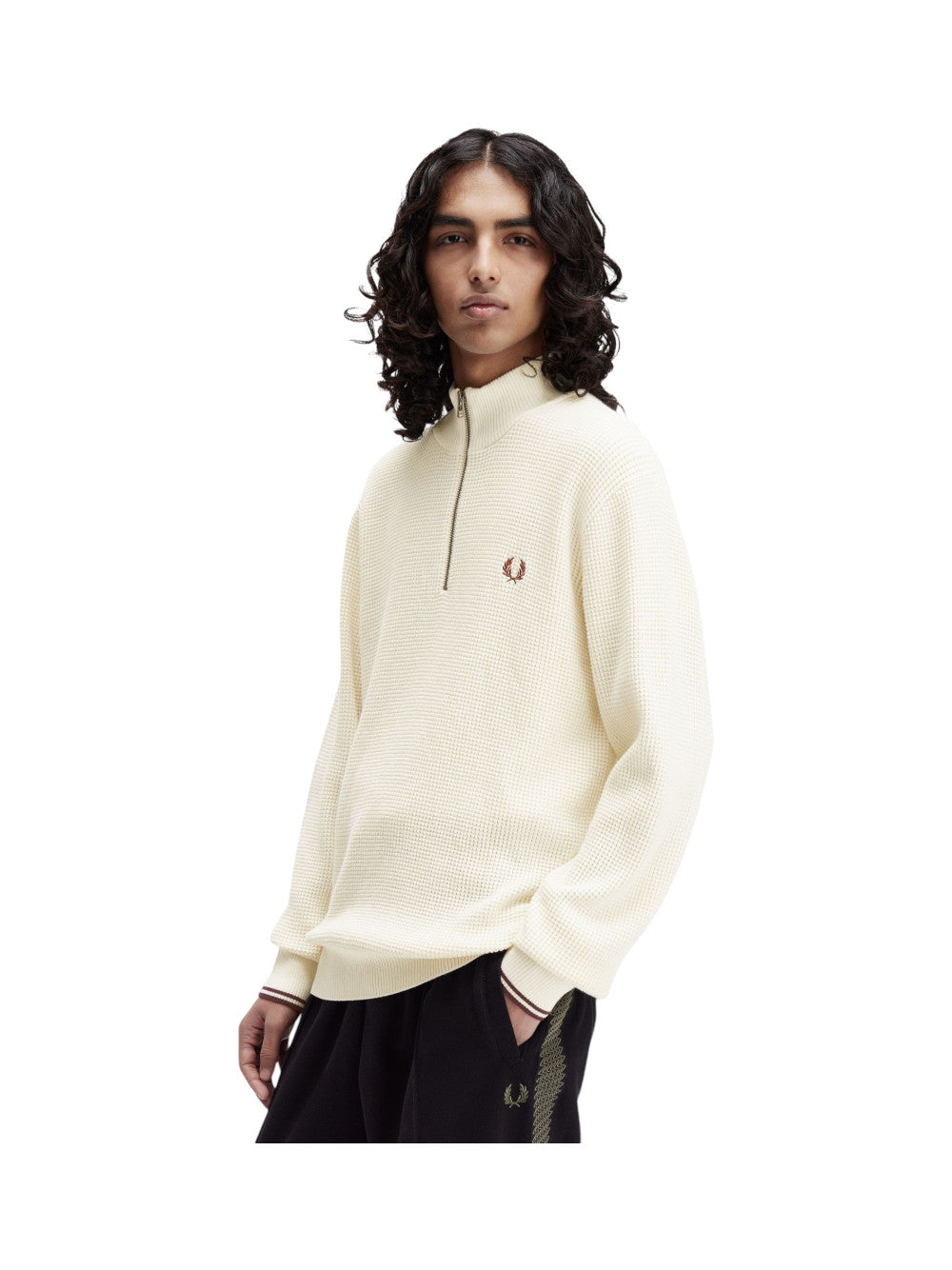 Fred Perry Maglia Uomo FP WAFFLE STITCH HALF ZIP JUMPER K8557 560
