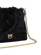 Pinko Borsa Donna POUCH FLOWER FULL STRASS 107678A2WF Z99Y