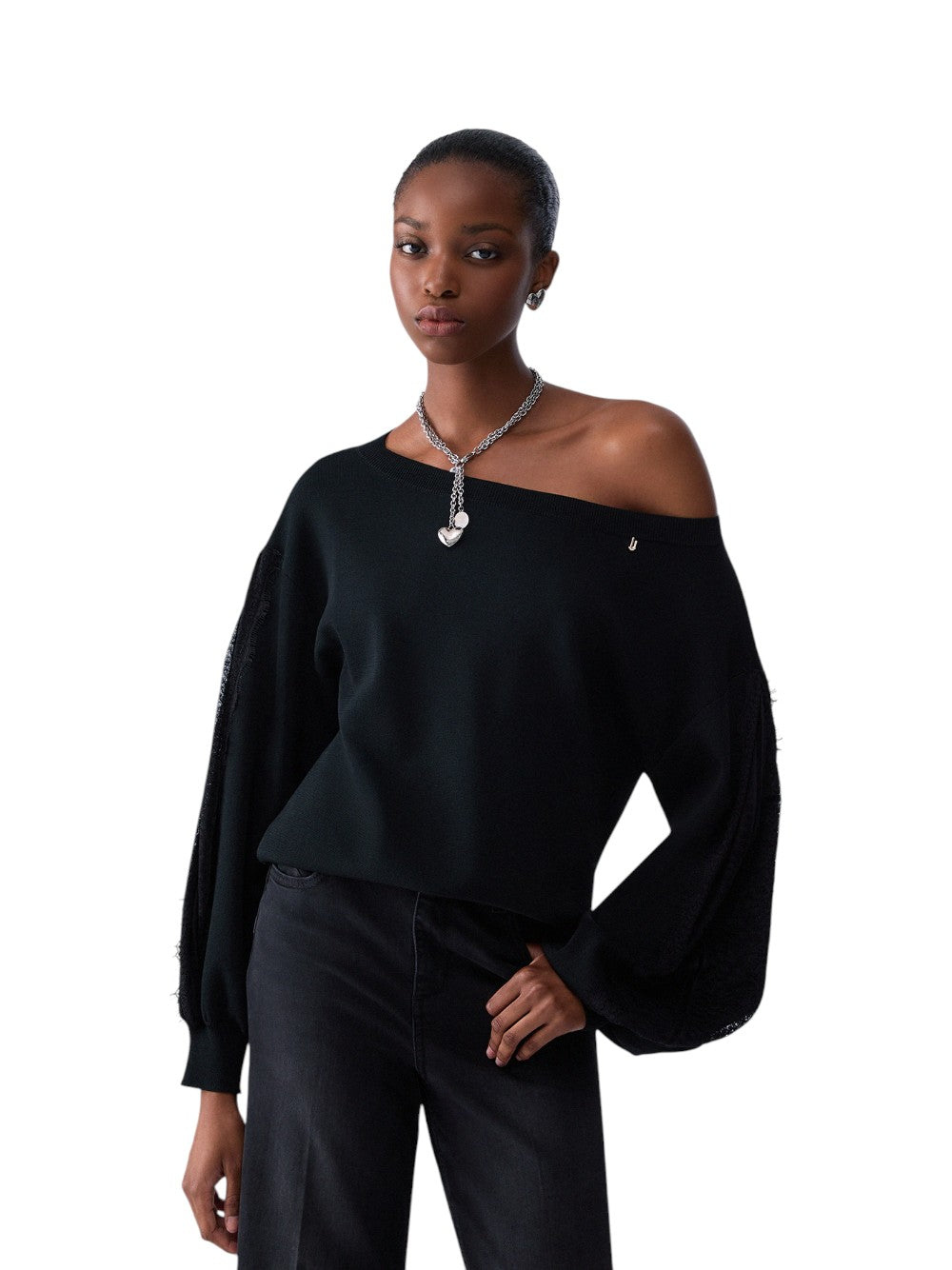 Liu Jo Maglia Donna ECS MAGLIA CHIUSA M/L C/PIZZO CF6264MS55N 22222