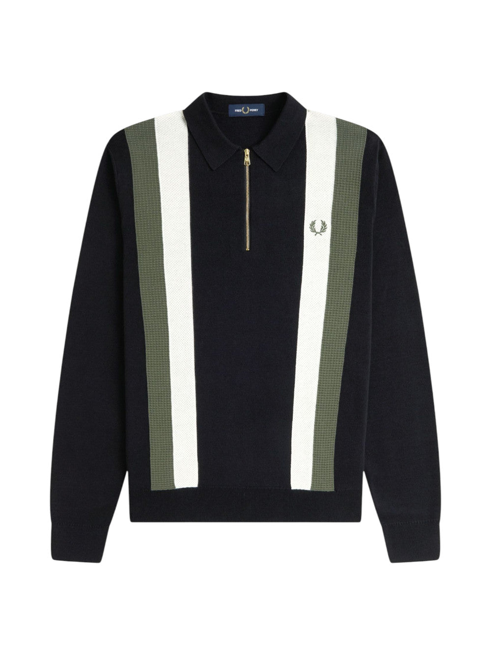 Fred Perry Polo Uomo FP MULTI TEXTURE LS KNITTED SHIRT K1354 102