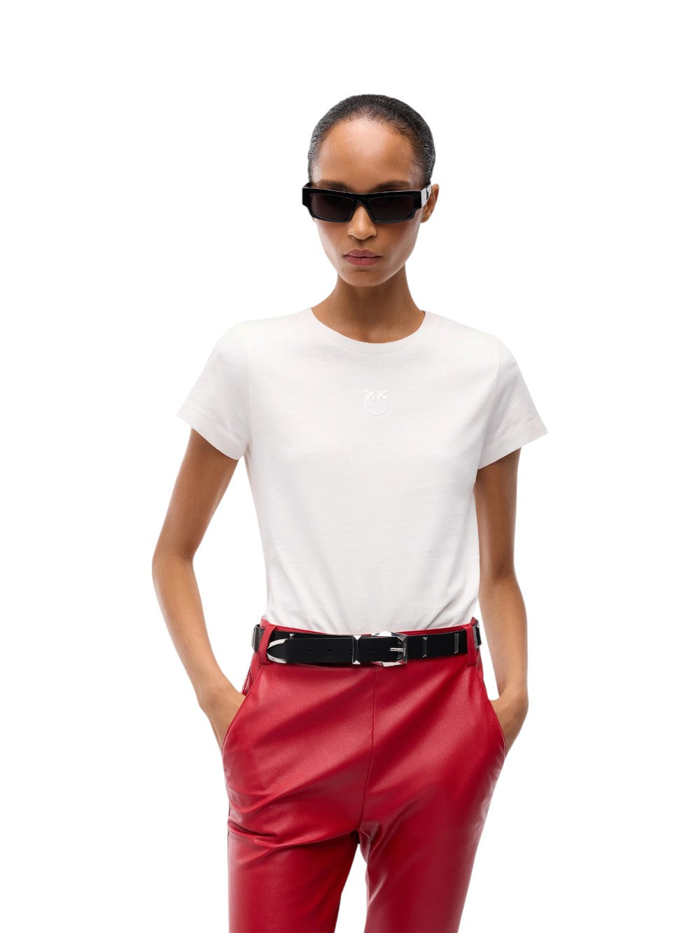 Pinko T-SHIRT Donna BUSSOLOTTO T-SHIRT JERSEY LOGO 100355A3HM Z05