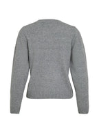 VILA Maglia Donna VILANIE O-NECK L/S DECO KNIT TOP 14109993