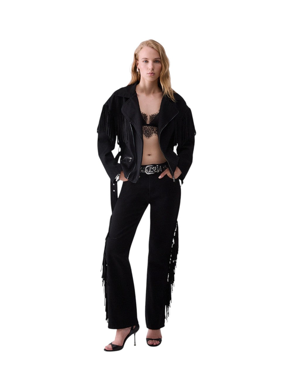 Liu Jo Jeans Donna PANT.STRAIGHT FRANGE R.W. UF6226D0393 88000