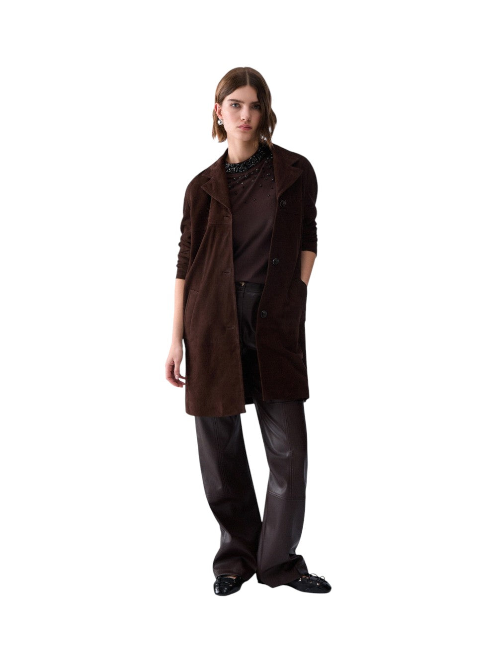 Liu Jo GIUBBINO Donna BLAZER LUNGO India CAMOSCIO CF6122P0382 X0800