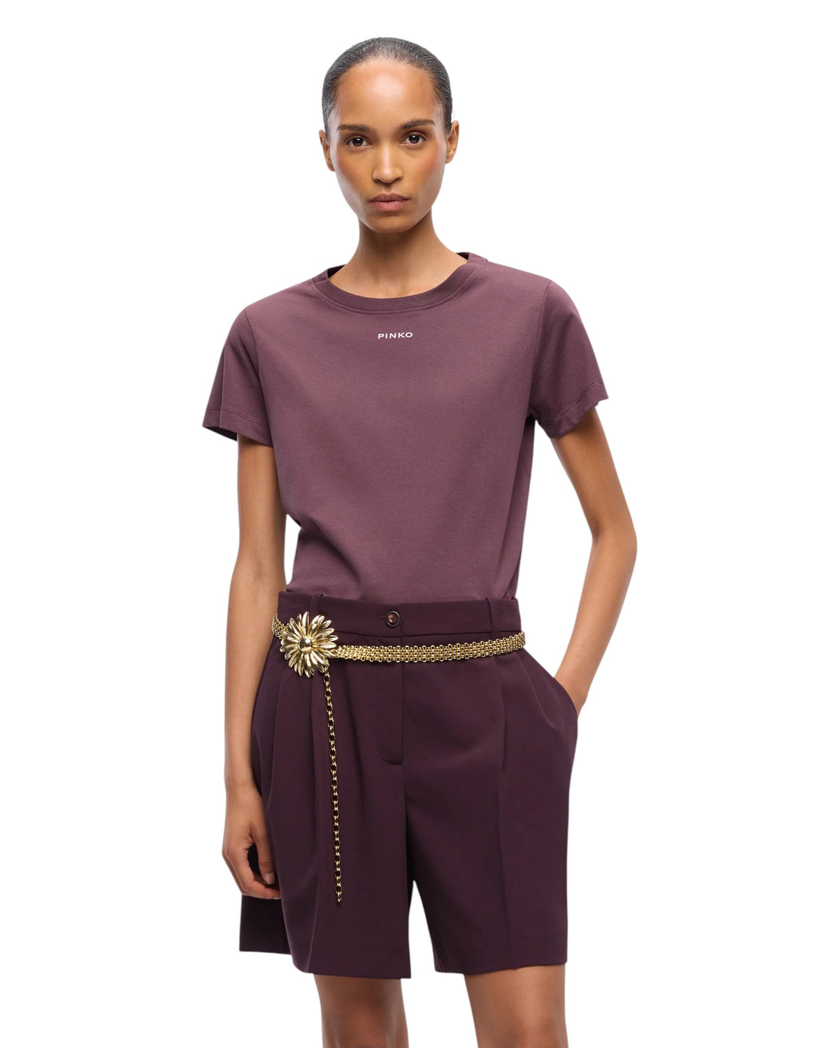 Pinko T-SHIRT Donna BASICO T-SHIRT JERSEY LOGO PIN 100373A3HK RR7