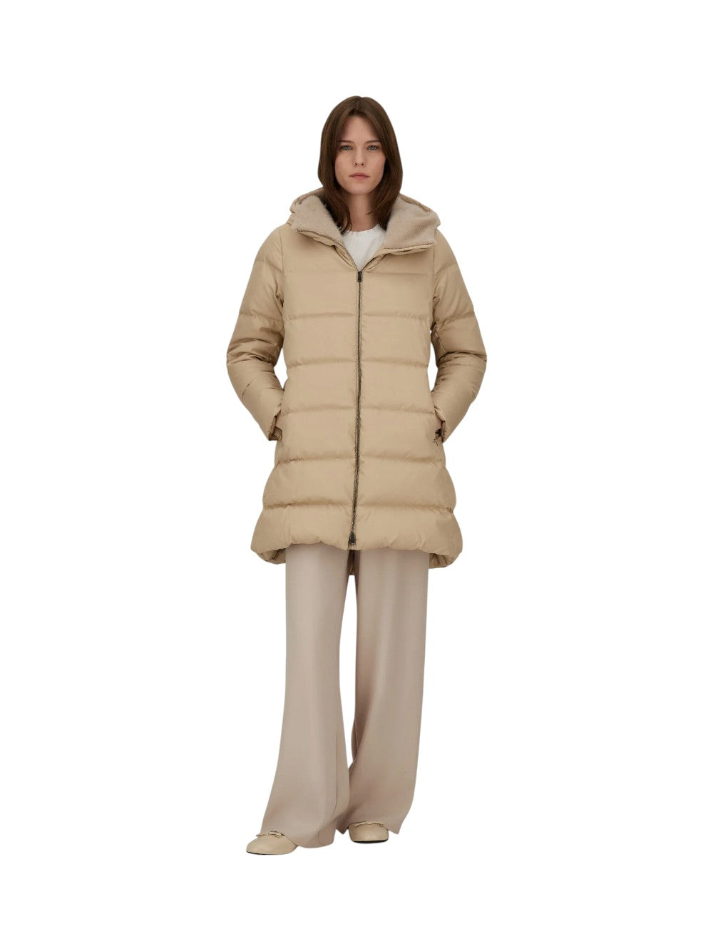 Herno GIUBBINO Donna A-SHAPE IN ARENDELLE E FAUX FUR PI001948D12414Z