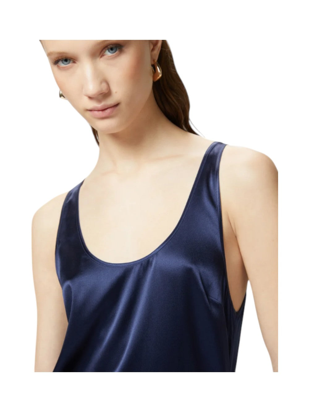 Pinko Top Donna Canotta in satin di seta Crazy Canottiera