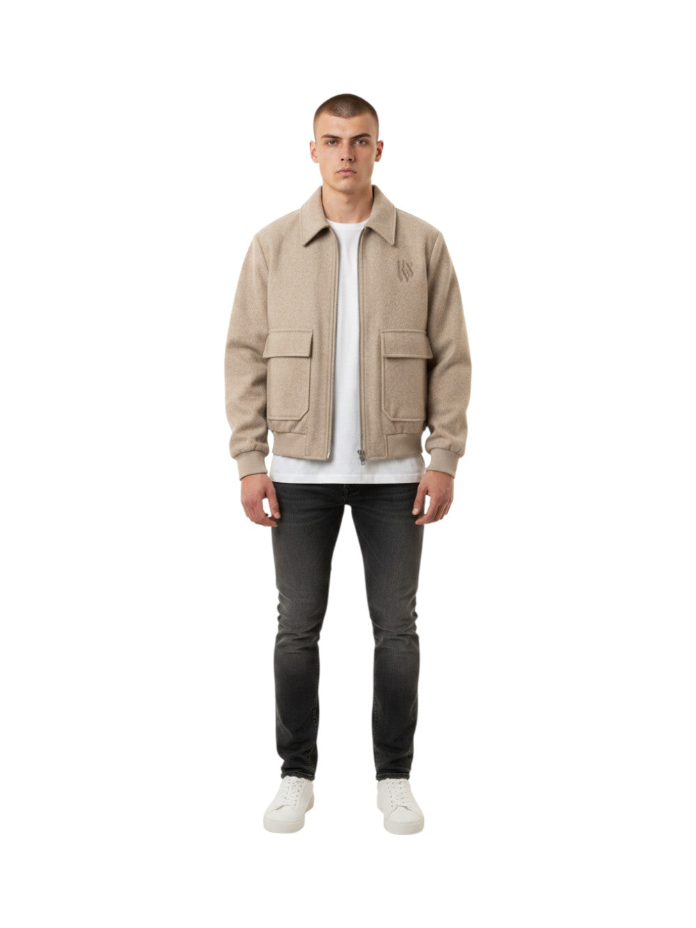 John Richmond GIUBBINO Uomo KONAVA. UMA26210GB KHAKI PALE