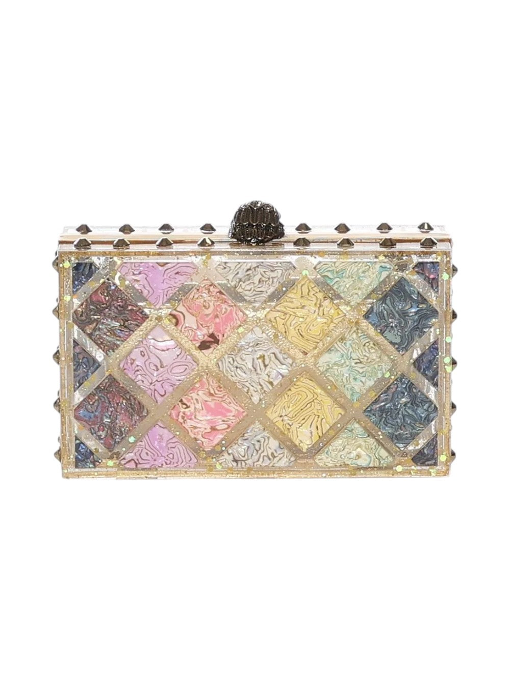 Kurt Geiger Borsa Donna Crystal Quilt Box Clutch 3592999979 99