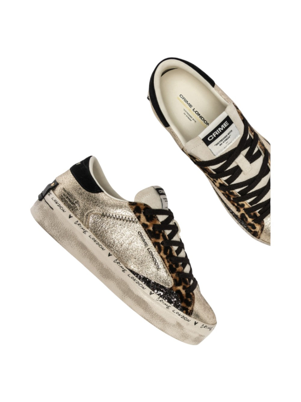 Crime London Sneakers Donna DISTRESSED PLATFORM 25071AA8.26