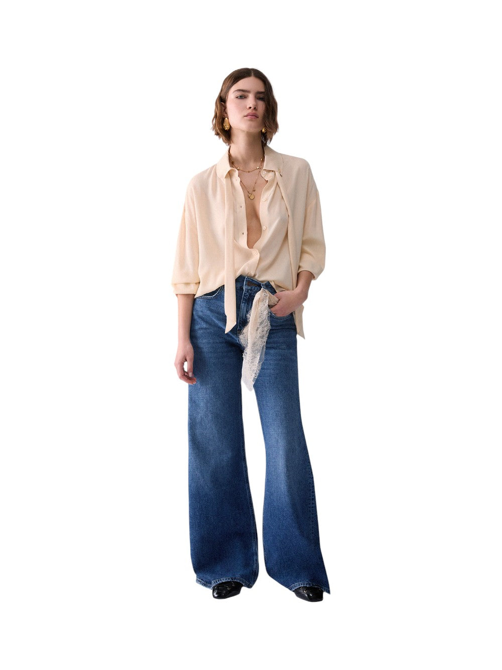Liu Jo Jeans Donna DENIM CON BANDANA DI PIZZO CF6179D5082 77097