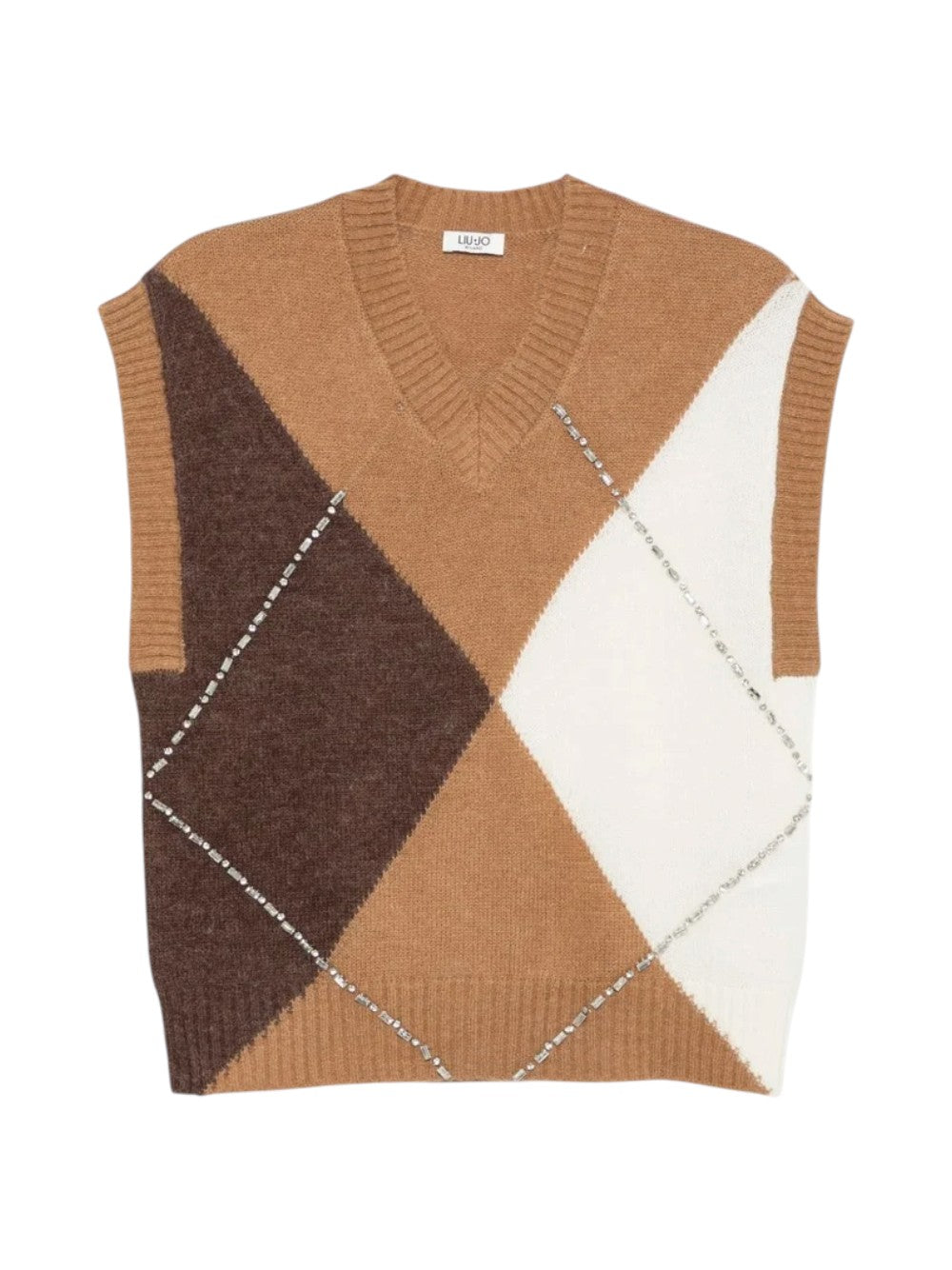 Liu Jo Maglia Donna GILET MAGLIA ARGYLE WF6183MA15R L9516