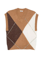 Liu Jo Maglia Donna GILET MAGLIA ARGYLE WF6183MA15R L9516