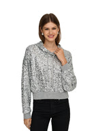ONLY Felpa Donna ONLJADA L/S SEQUINS HOOD SWT 15358838