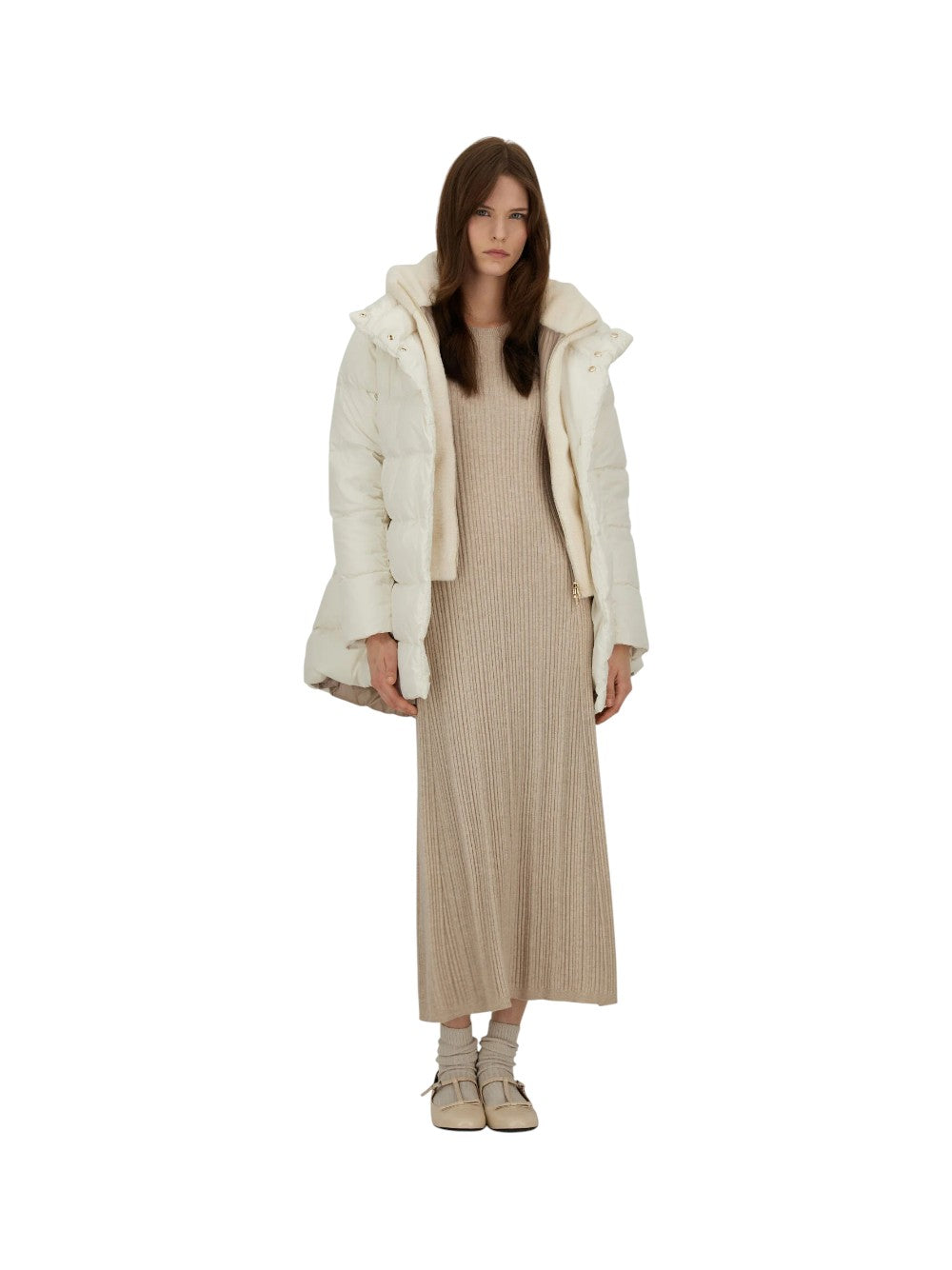 Herno GIUBBINO Donna A-SHAPE IN RASO CON PETTORINA IN FAUX FUR PI001934D12170Z