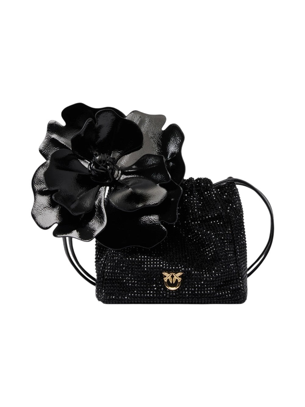 Pinko Borsa Donna POUCH FLOWER FULL STRASS 107678A2WF Z99Y