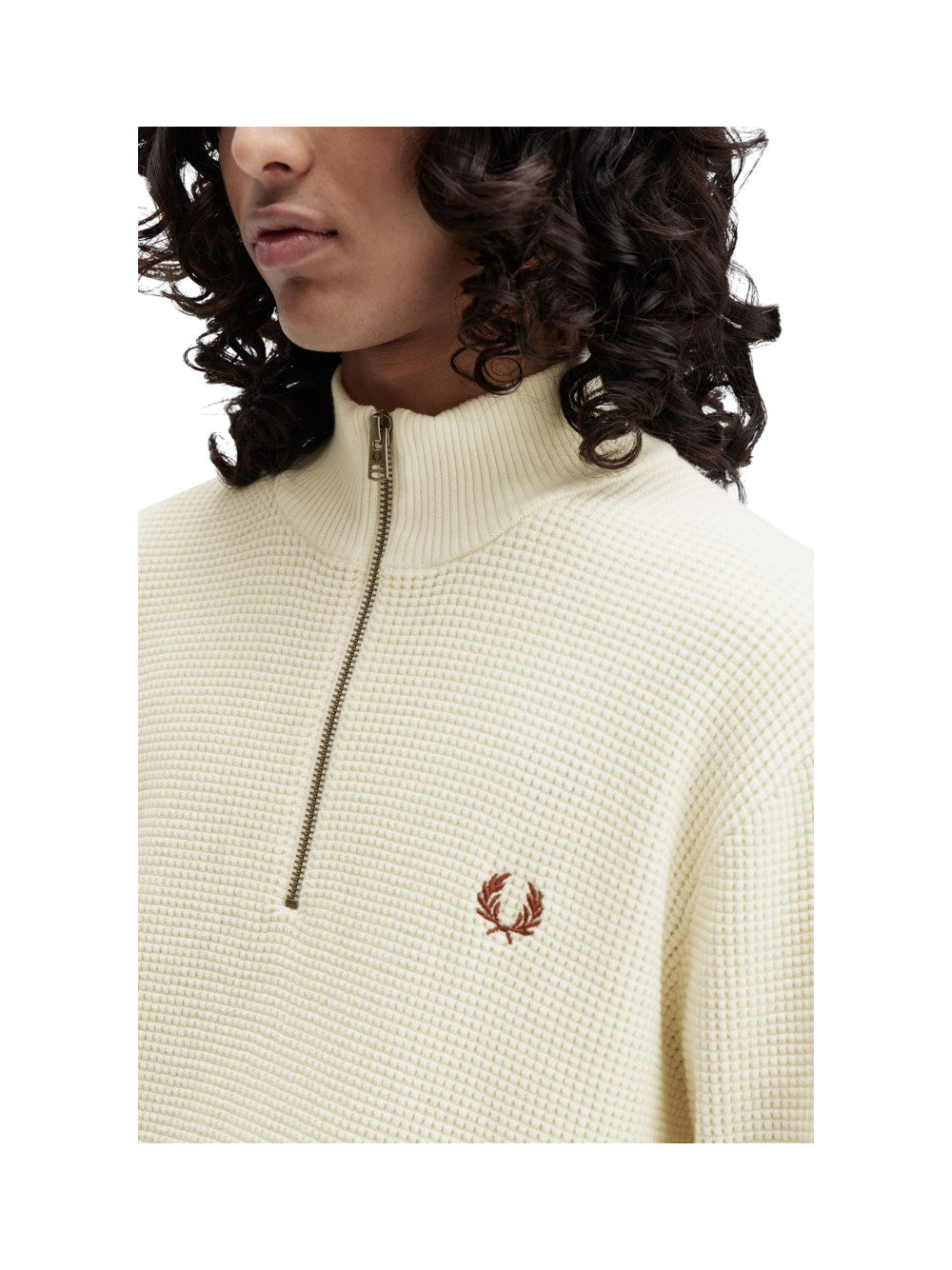 Fred Perry Maglia Uomo FP WAFFLE STITCH HALF ZIP JUMPER K8557 560