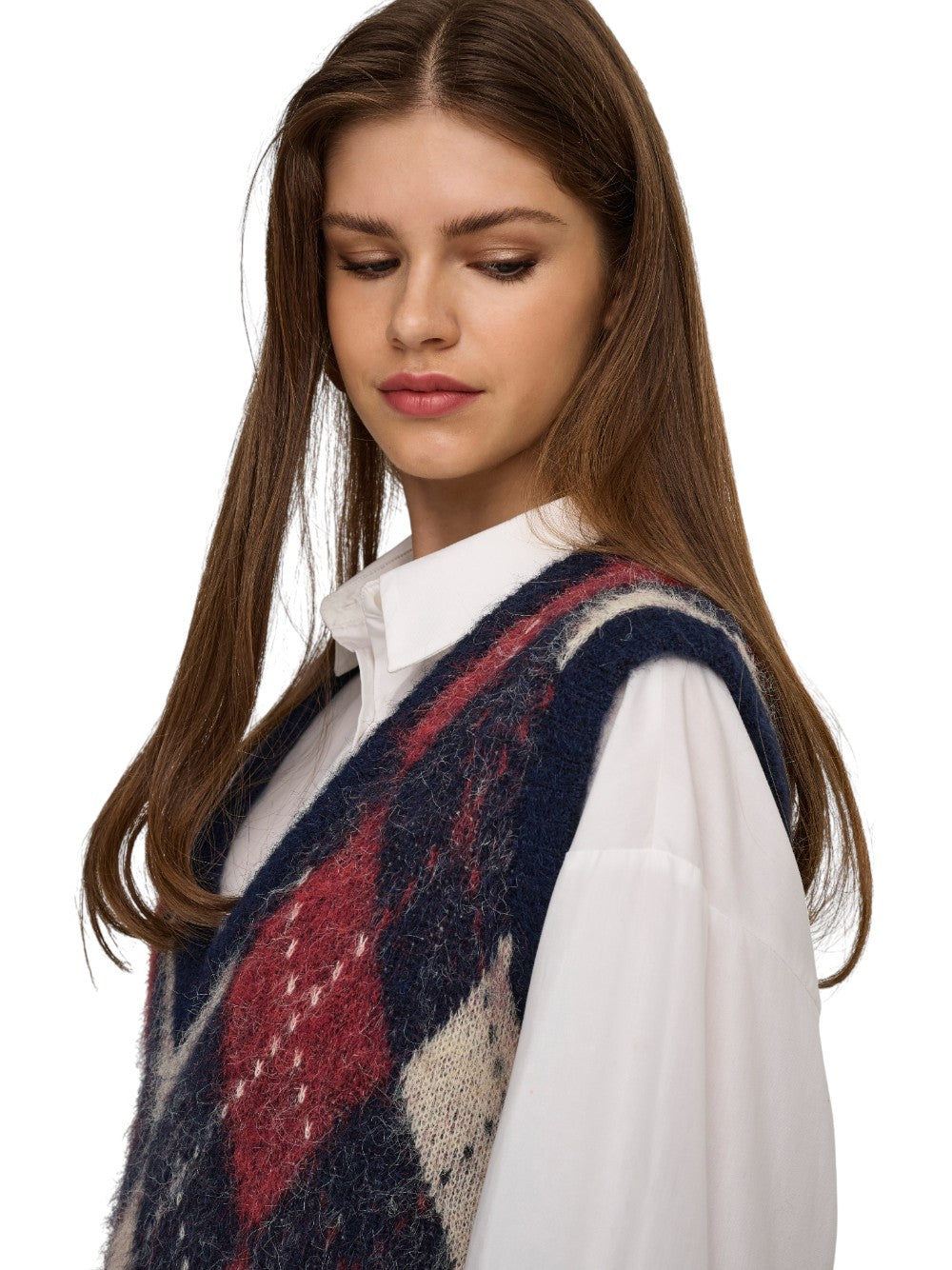 ONLY Maglia Donna ONLNOEME LIFE SL JQ VEST V-NECK KNT 15353229