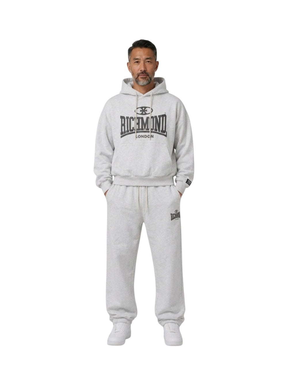 John Richmond Felpa Uomo NAPUALA UMA26067FE GREY MELANGE