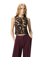 Pinko Top Donna ERUZIONE TOP CROCHET GEOMETRIC 106438A354M05