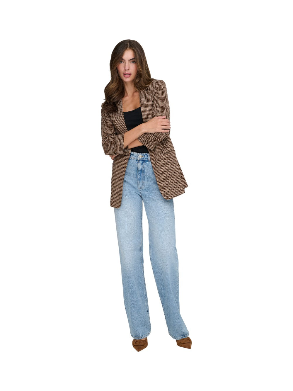ONLY Giacca Donna ONLLETTIE LIFE 3/4 CHECK BLAZER TLR 15353566